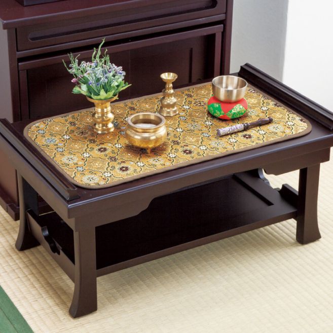 日本製 金襴紋織仏前マット 26×38cm