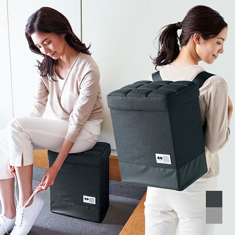座れる玄関防災バッグ
