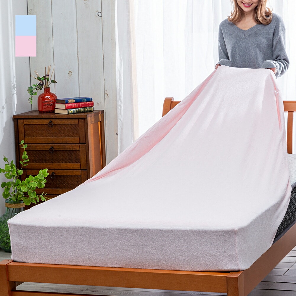 ボックスシーツ セミダブル 綿10 0% やわらか タオル地 のびのび シーツ 敷きパッド 一体型 タオ ル素材 全周ゴム 洗える 簡単着 脱 ベッド 寝具 中わた入り