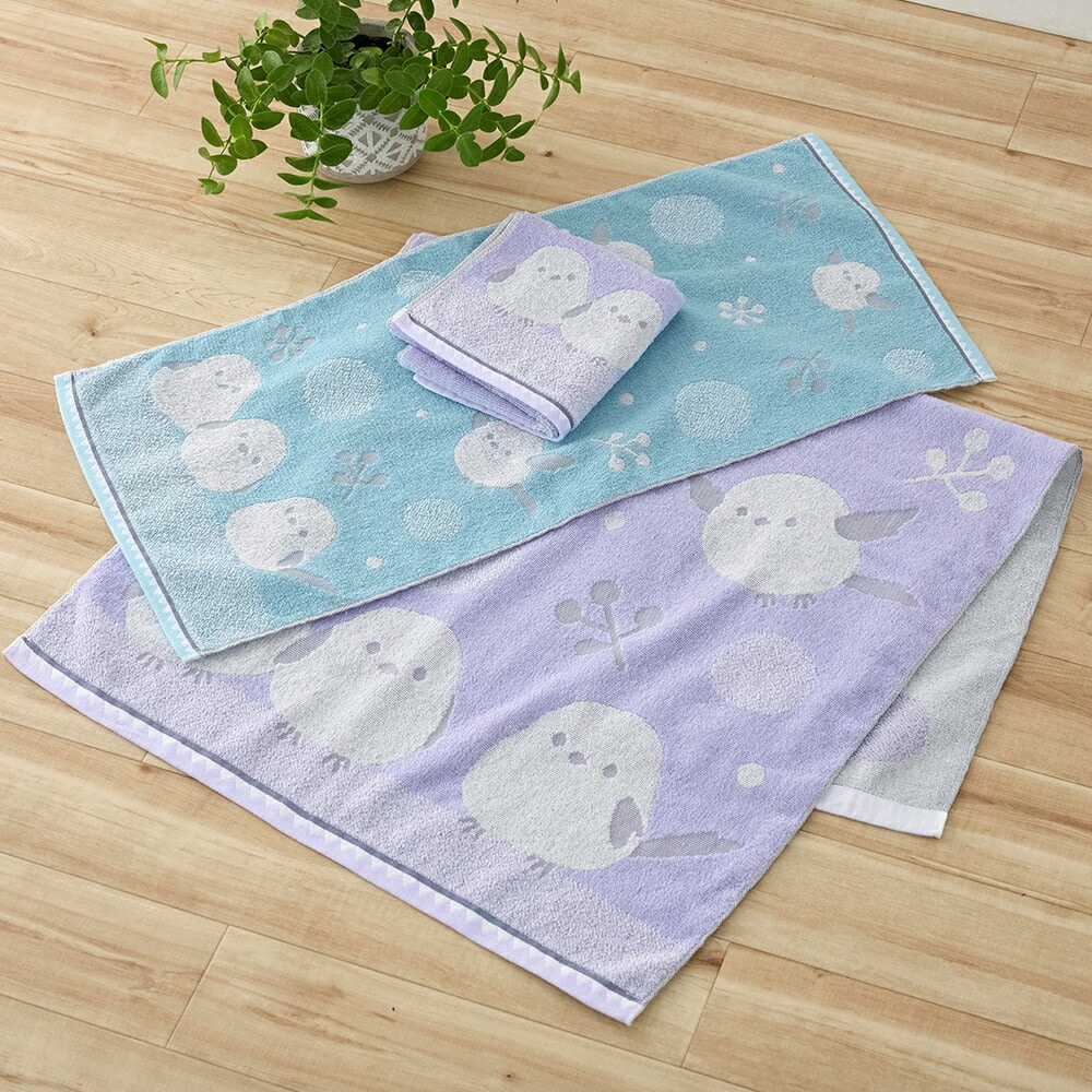 今治産タオル フェイスタオル 2色4枚組