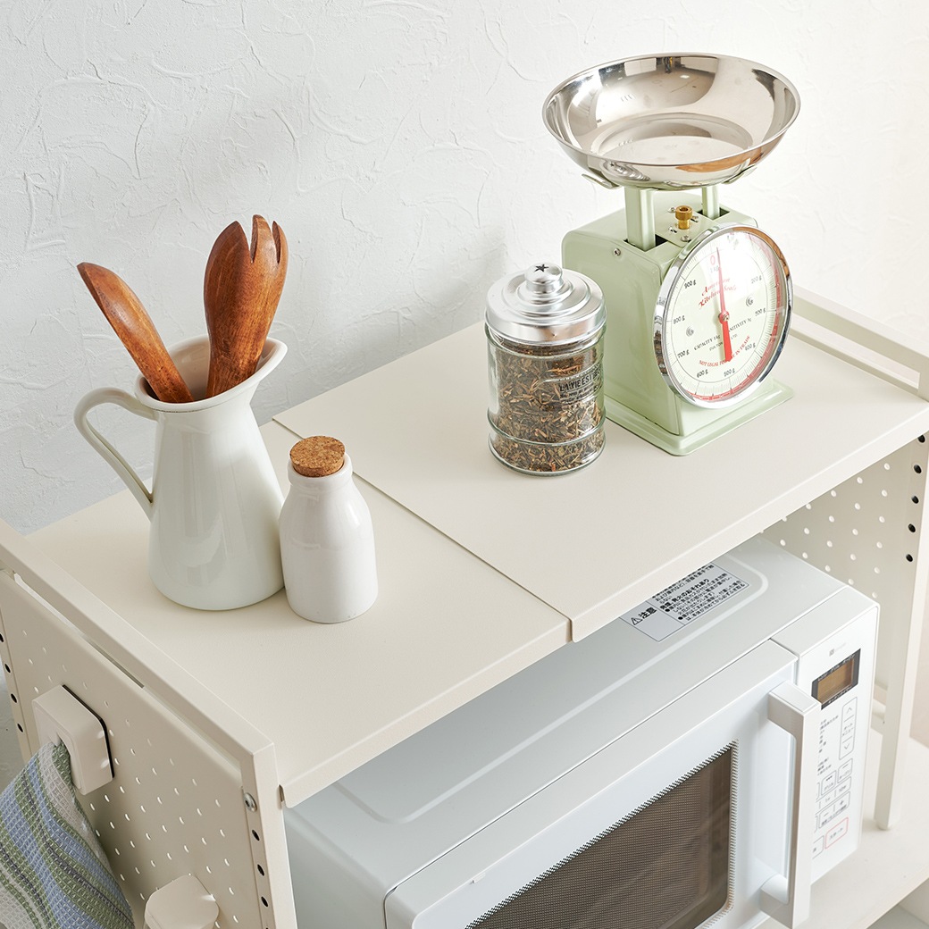 卓上伸縮ラック1段 KR-3751 ブラック