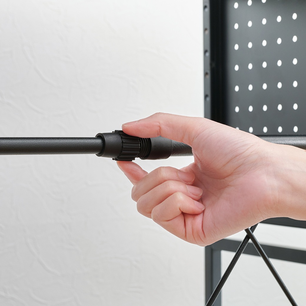 卓上伸縮ラック2段 KR-3752 ブラック