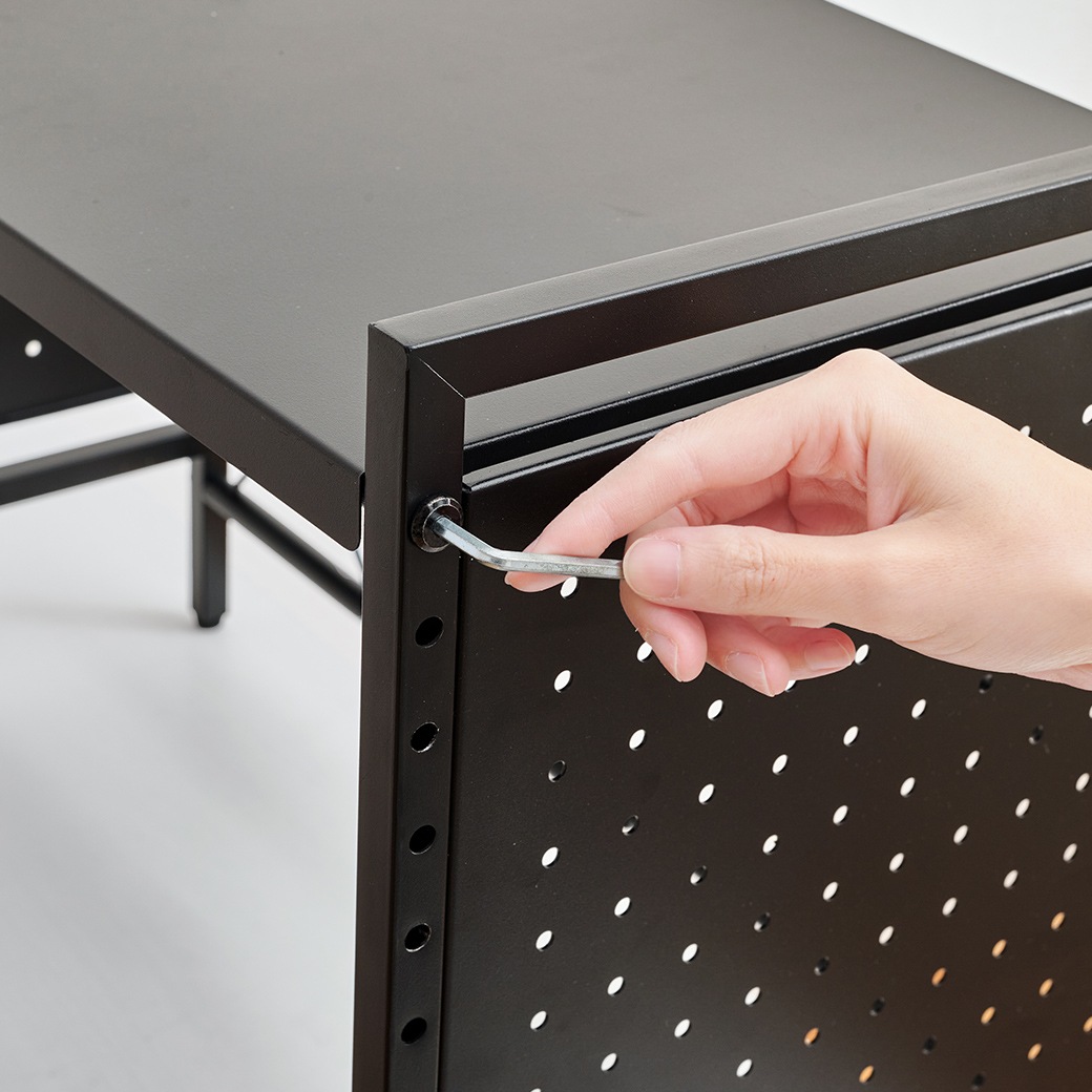 卓上伸縮ラック2段 KR-3752 ブラック