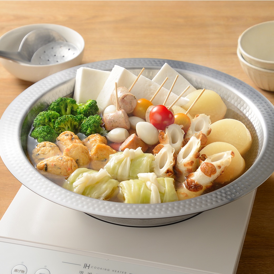 IH対応よせしゃぶ鍋30cm(蒸し器付き)