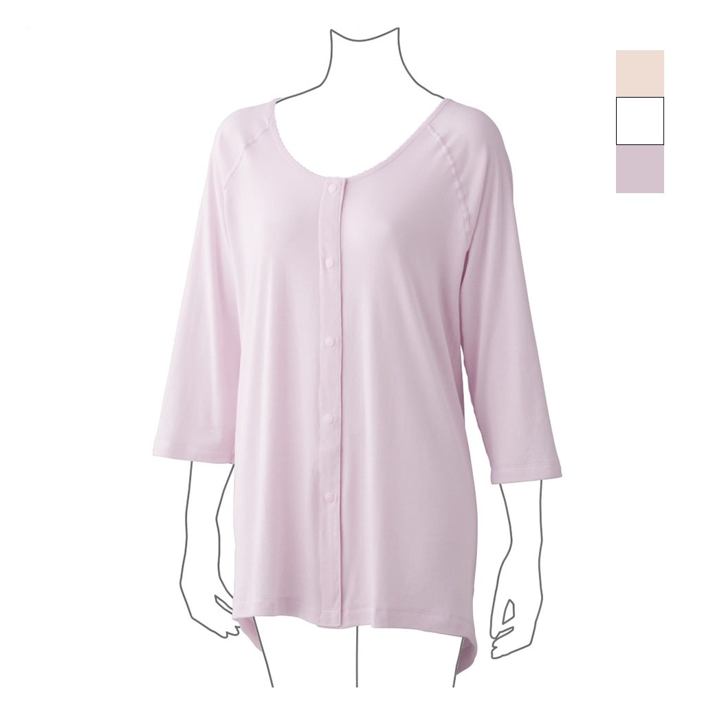 7分袖ホックシャツ 2枚組 婦人用 レディース