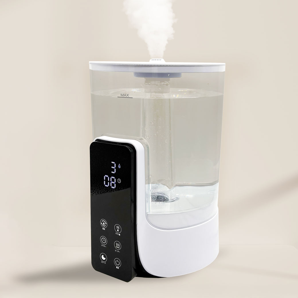 ハイブリッド加湿器 上部 給水式 ミスト OFFタイマー リモコン付属 5L 湿度調節 デジタル表示 おしゃれ