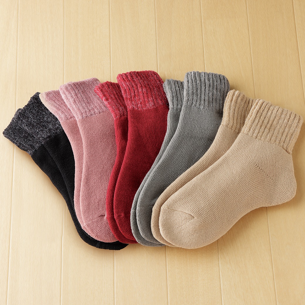 毛足がながいソックス5色10足組