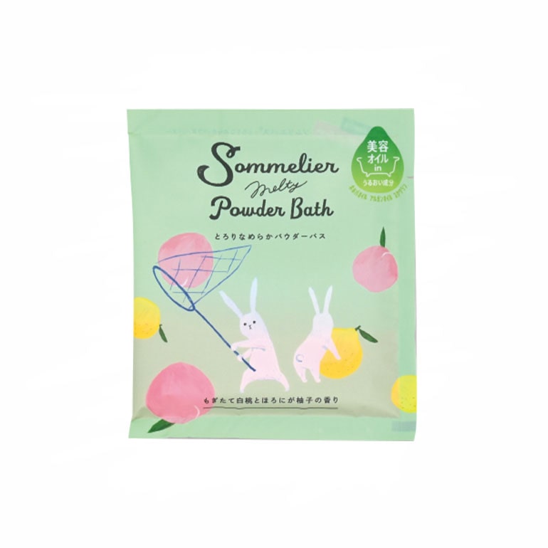◇ソムリエメルティパウダーバス 《白桃とほろにが柚子GR》株式会社チャーリー 入浴剤 プチギフト お風呂
