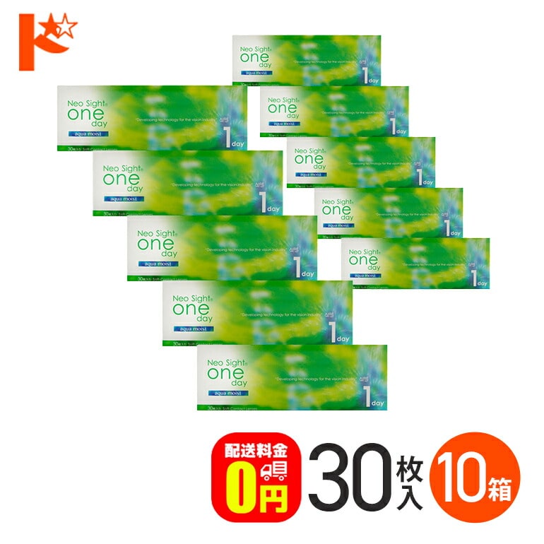 ネオサイトワンデーアクアモイスト 30枚入 10箱セット1日使い捨て コンタクト1day 【送料無料】