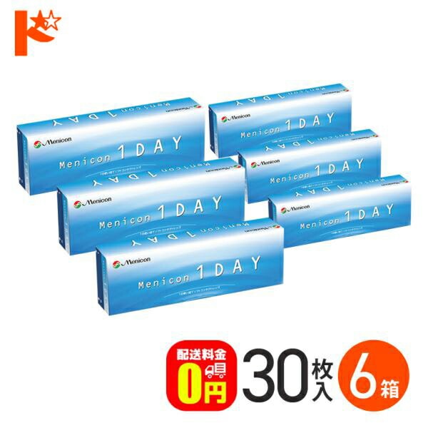 メニコンワンデー 30枚入 6箱セット  1日使い捨て コンタクト1day 【送料無料】