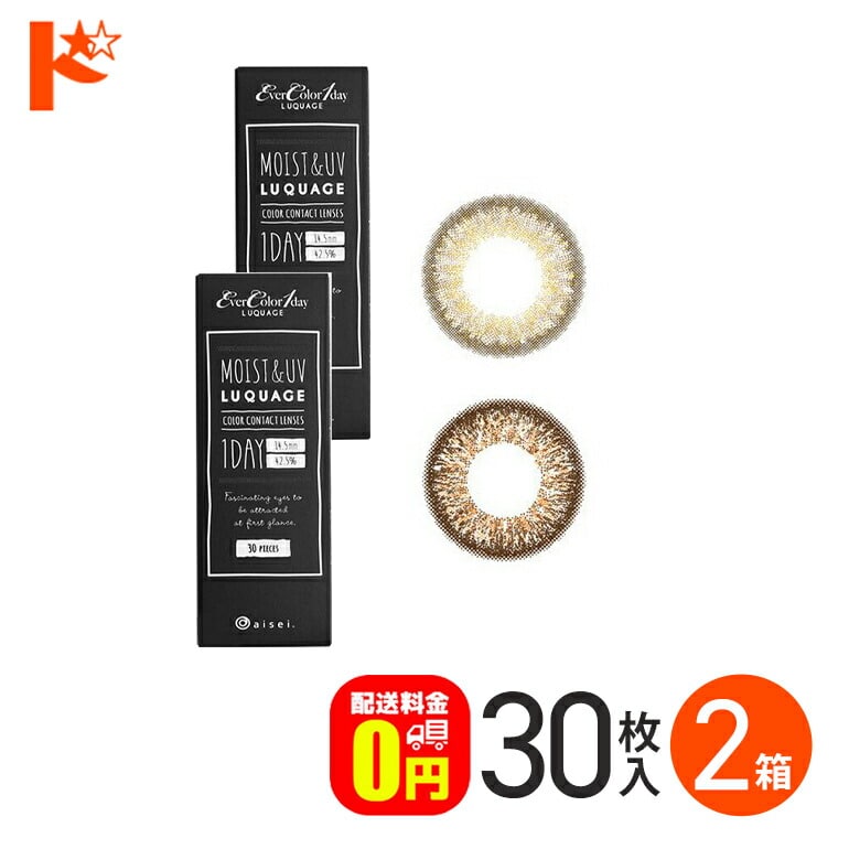 【送料無料】エバーカラーワンデー LUQUAGE ルクアージュ 30枚入 2箱セット