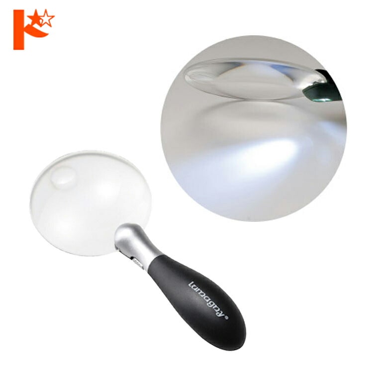 LEDライト付ルーペ 9630 / 名古屋眼鏡 携帯ルーペ 拡大鏡 LEDライト付き 虫眼鏡 携帯 持ち歩き 老眼 ろうがん シニア 小型 便利 プレゼント 敬老の日 敬老のお祝い 小玉付ルーペ 枠なしタイプ