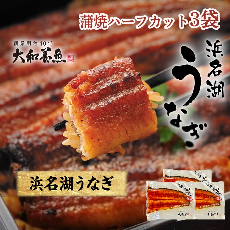 浜名湖うなぎ蒲焼ハーフカット3袋 送料込み