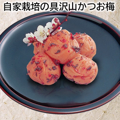 自家栽培の具沢山かつお梅 送料込み