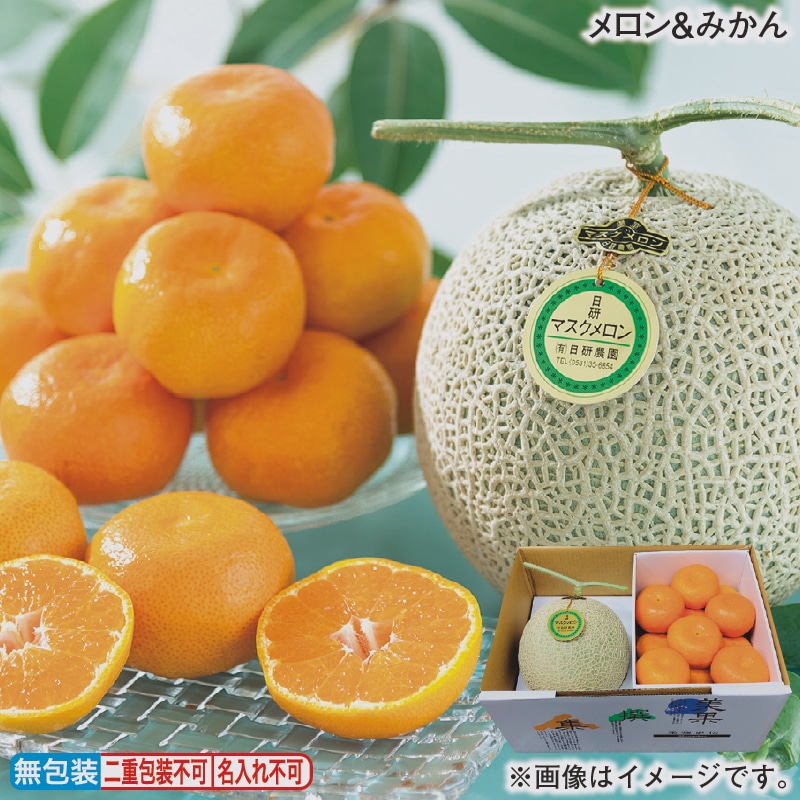 お歳暮 メロン＆みかん 冬ギフト 送料込み