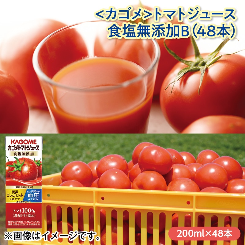 ＜カゴメ＞トマトジュース食塩無添加Ｂ（48本）