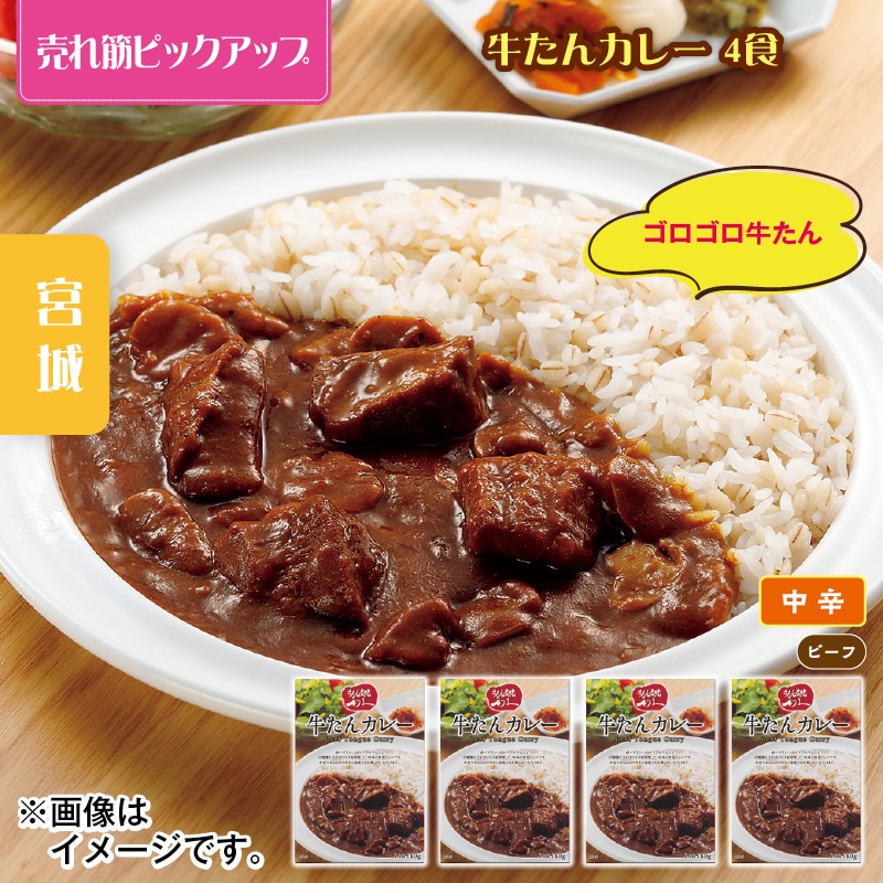 牛たんカレー 4食 送料込み