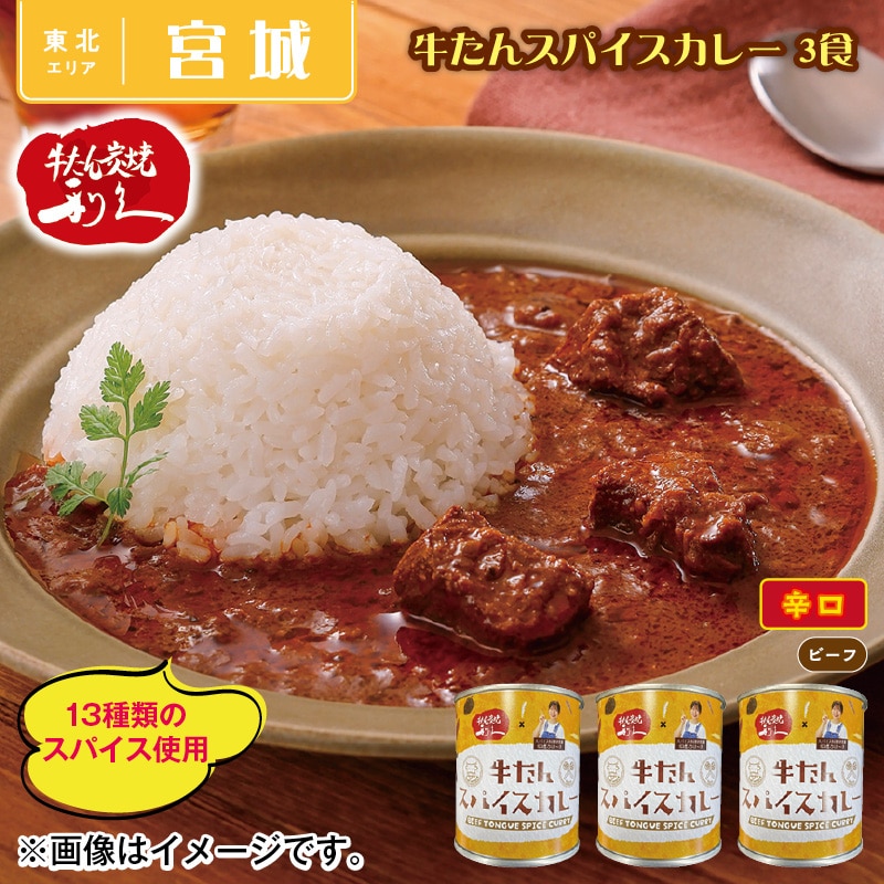 牛たんスパイスカレー 3食 送料込み