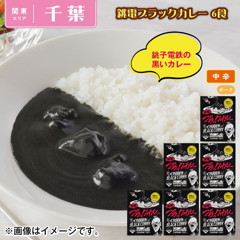 銚電ブラックカレー 6食 送料込み