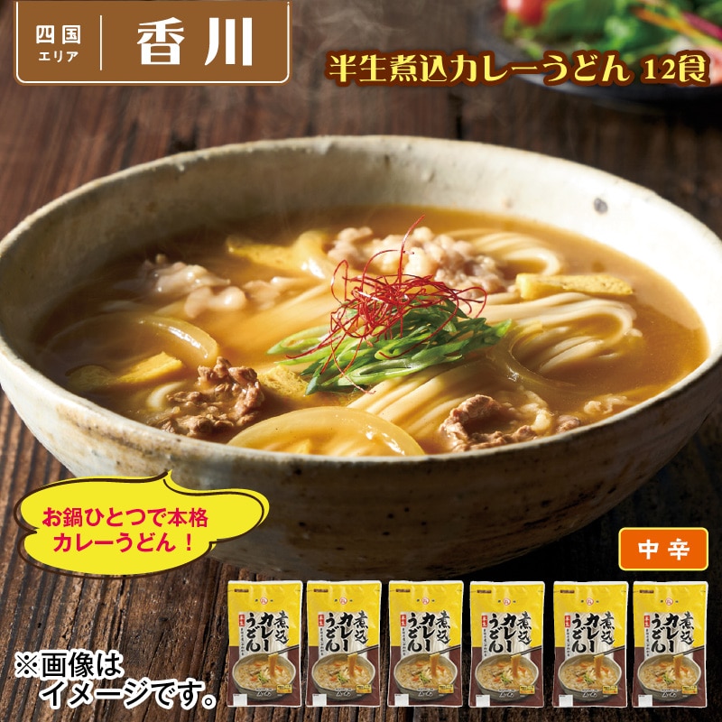 半生煮込カレーうどん 12食 送料込み