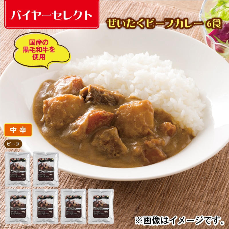 ぜいたくビーフカレー 6食 送料込み