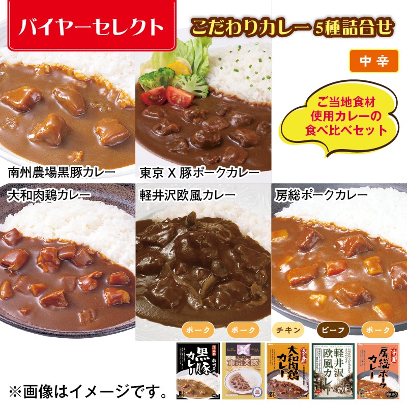 こだわりカレー5種詰合せ 送料込み