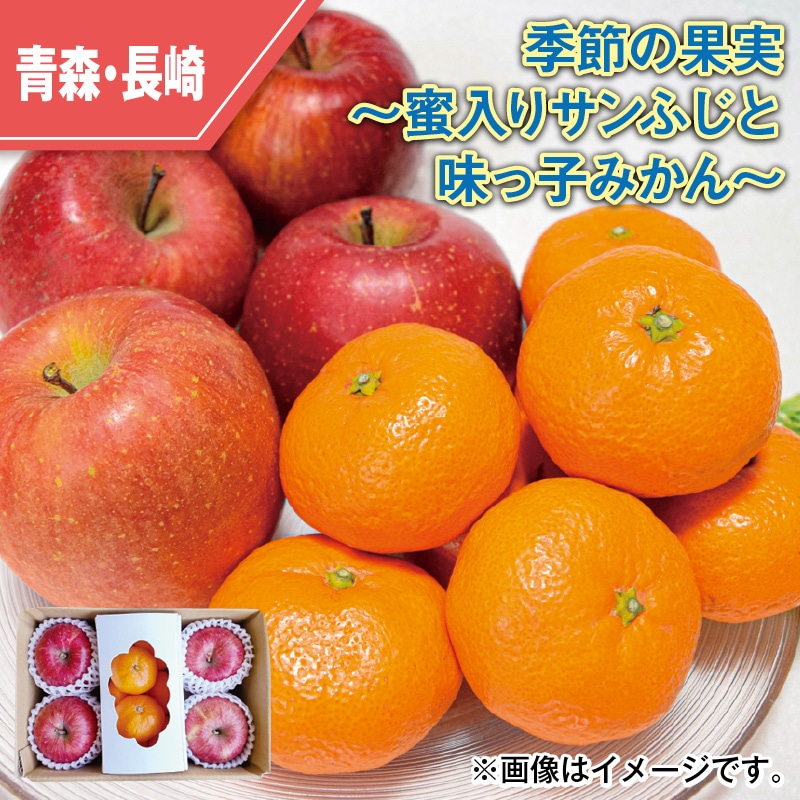 季節の果実~蜜入りサンふじと味っ子みかん~ 送料込み