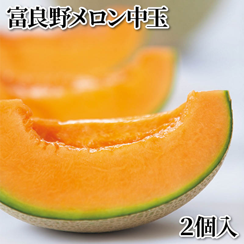 富良野メロン中玉 2個入 送料込み