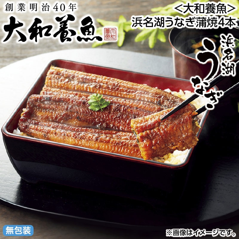 お中元 ＜大和養魚＞浜名湖うなぎ蒲焼4本 御中元 夏ギフト ギフト 贈答 送料込み