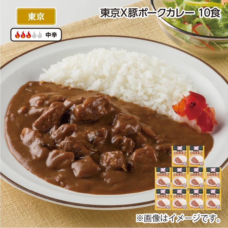 東京Ｘ豚ポークカレー Ｂ（10食） 送料込み