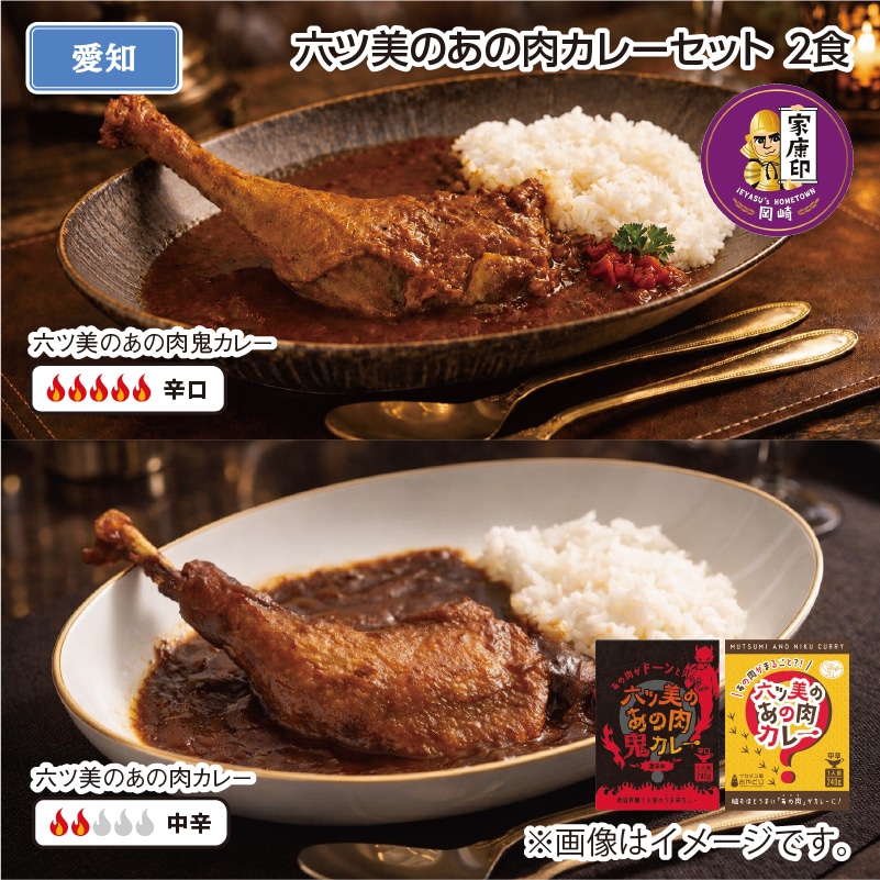 六ツ美のあの肉カレーセット A(2食) 送料込み