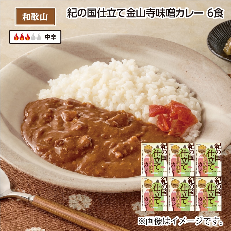 紀の国仕立て金山寺味噌カレー B(6食) 送料込み
