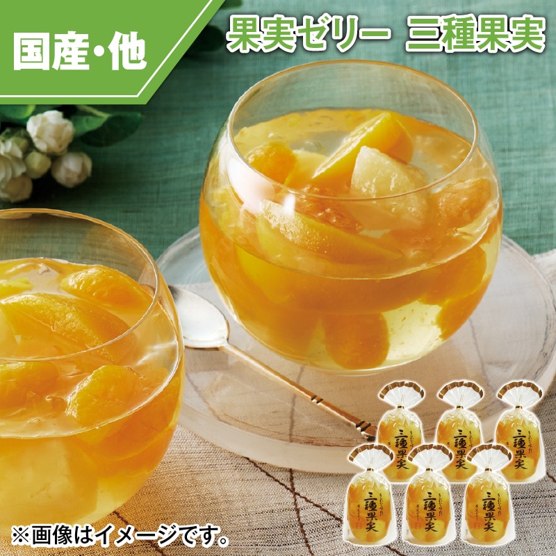 果実ゼリー 三種果実 送料込み