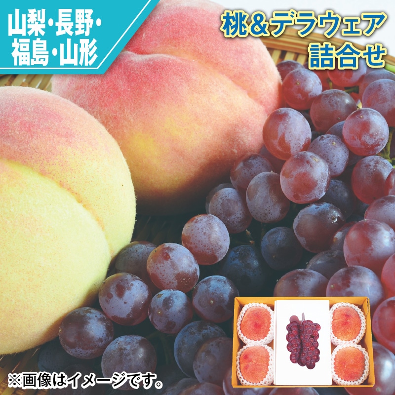 桃＆デラウェア詰合せ 送料込み