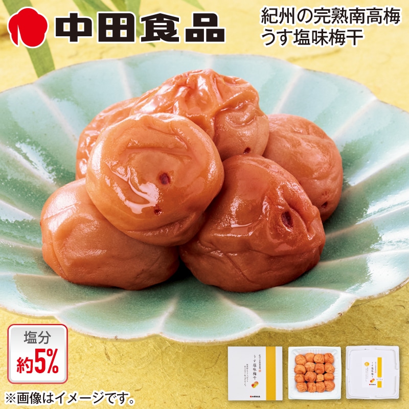 中田食品 紀州の完熟南高梅 うす塩味梅干 3箱 送料込み