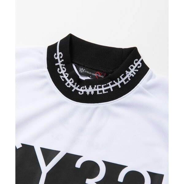 SY32 by SWEET YEARS 長袖 SYG モックネックシャツ メンズ SYG-22SP012 ロングスリーブT トップス ゴルフウェア 春夏モデル 春夏ウェア エスワイサーティトゥ ホワイト Mサイズ