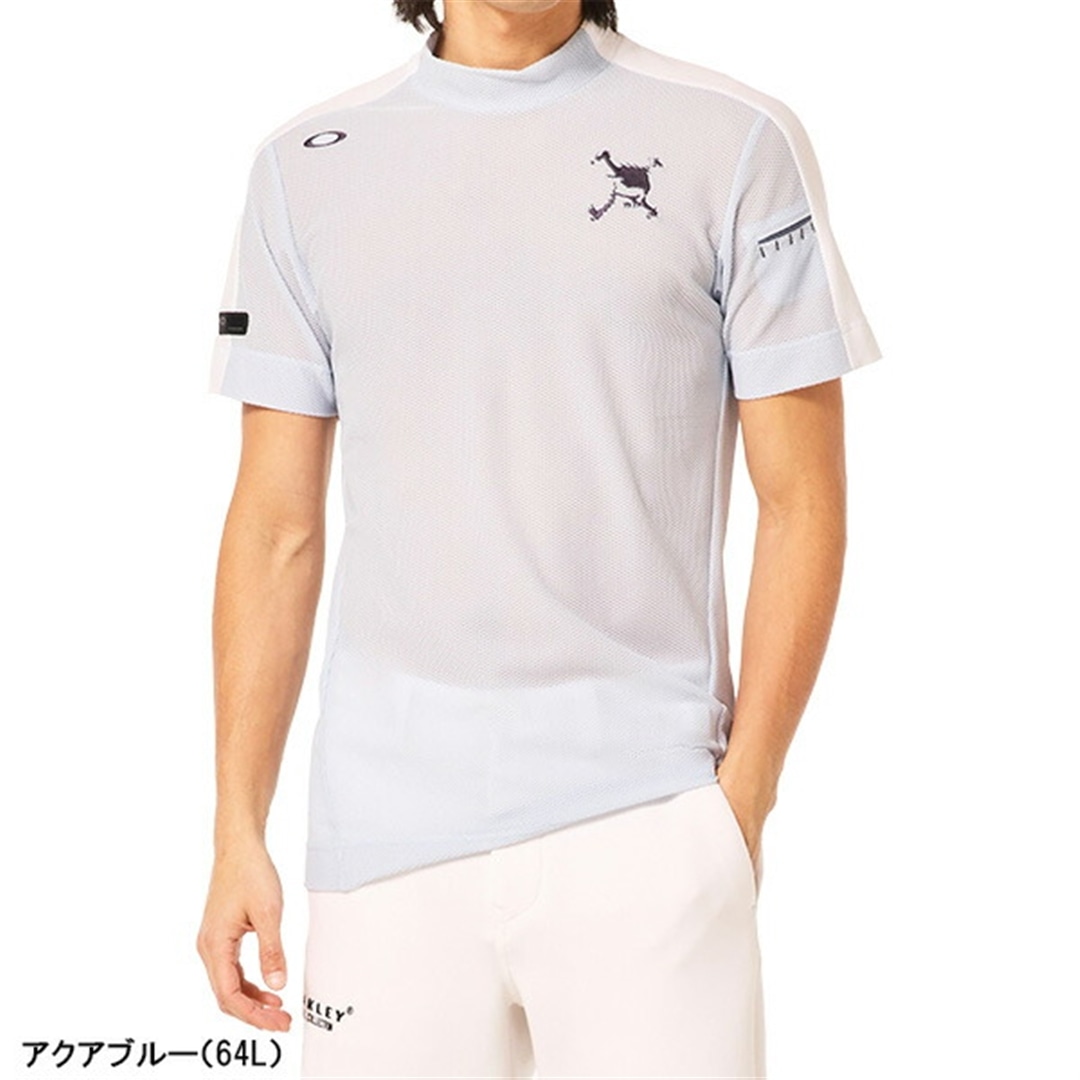 OAKLEY オークリー 半袖モクネック ゴルフシャツ M ホワイト オークリー（OAKLEY）（メンズ）ゴルフウェア ELI モックネック 半袖