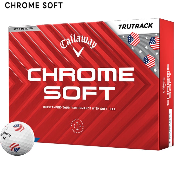 キャロウェイ CHROME SOFT USA TRUTRACK ゴルフボール 2025年モデル 1ダース（12球入り） Callaway Golf クロムソフト クロムツアー トゥルービス トゥルートラック