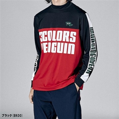 マンシングウェア ゴルフ ENVOY 吸汗 ストレッチ 配色切り替え モックネック 長袖 シャツ MEMWJB07P シャツ ポロシャツ ゴルフウェア 2023年秋冬モデル