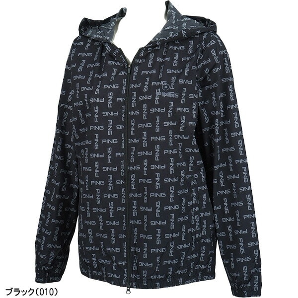 レディース ピン アパレル ゴルフウェア 長袖 フルジップブルゾン 軽量 モノグラムプリント 622-2120209 アウター 2022年春夏モデル PING 春夏ウェア 22SS 女性用