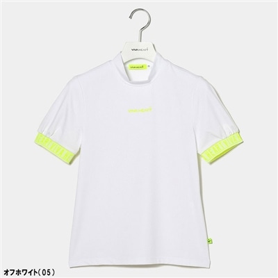 レディース ビバハート UVカット パフスリーブ モックネック 012-28341 ゴルフウェア