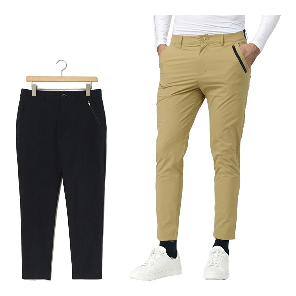 ロサーセン ロングパンツ ナイロンストレッチパンツ メンズ 044-71212 ボトムス ゴルフウェア 春夏モデル 春夏ウェア ROSASEN アンクル丈 82サイズ ネイビー(098)