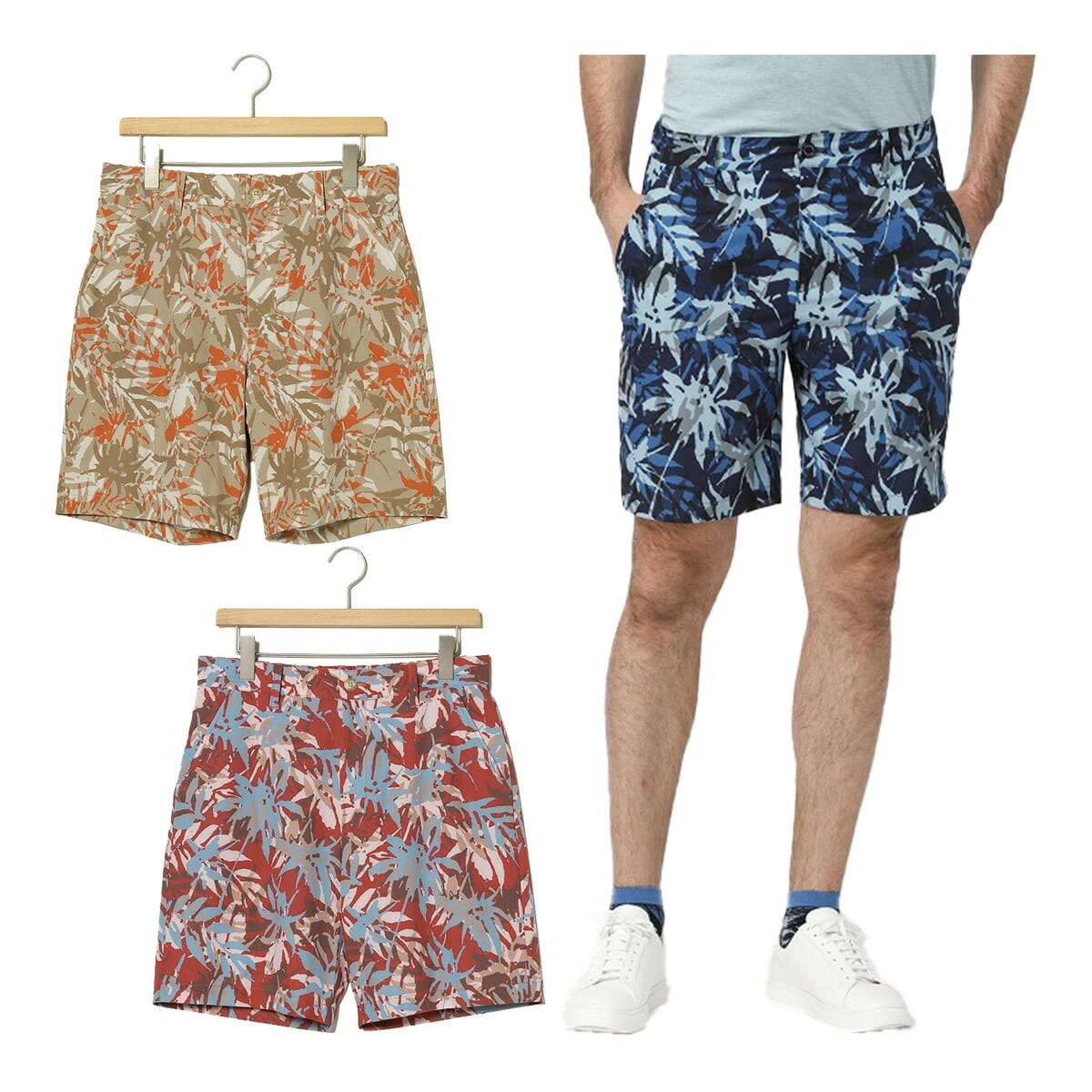 ロサーセン ショートパンツ ストレッチ ミニリッププリント メンズ 044-71442 ボトムス ゴルフウェア 春夏モデル 春夏ウェア ROSASEN 短パン ハーフパンツ 79サイズ ネイビー(098)