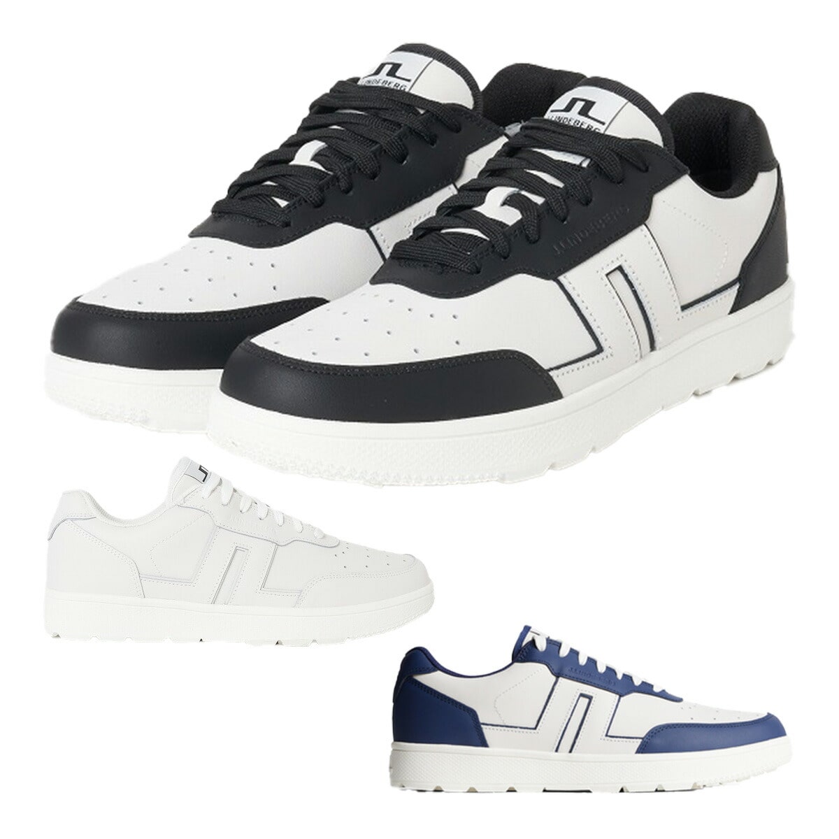 J.リンドバーグ ゴルフ ゴルフシューズ スパイクレスシューズ ACE LOW-TOP GOLF SNEAKER メンズ 073-33331 ジェイリンドバーグ 2025年春夏モデル J.LINDEBERG 紐タイプ シューレース エースロートップ ゴルフスニーカー 【43】28.0cm ホワイト(004)