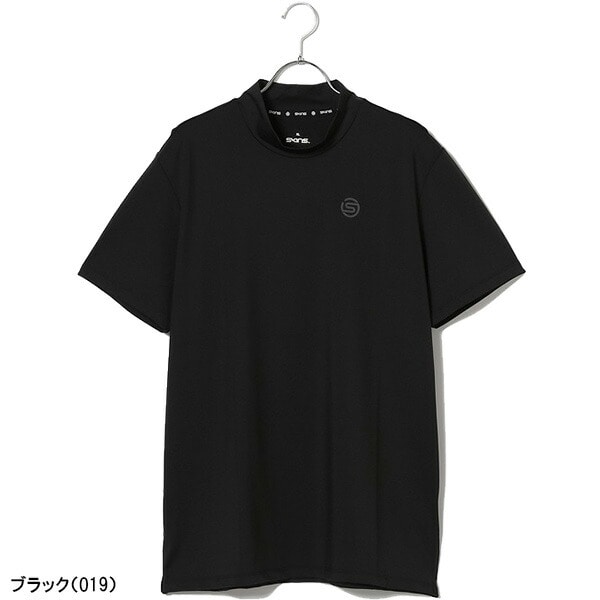 スキンズ 半袖 シャツ GOLF シンプルショートモックネックプルオーバー メンズ 187-21340 SKINS ゴルフ 吸水速乾 UVカット 抗菌防臭 接触冷感 春夏ウェア