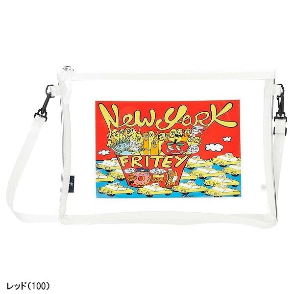 ジャックバニー ピーターマルコ コラボレーション ショルダーバッグ クラッチ 262-2181644 2022年秋冬モデル Jack Bunny!! PETER MARCO ジャックバニー!! メンズ レディース ユニセックス シースルー コラボ ラウンドバッグ クラッチバッグ