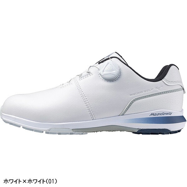 ミズノ ゴルフ ゴルフシューズ ネクスライトエナジー ボア スパイクレスシューズ NEXLITE ENERZY BOA メンズ 51GQ2450 4E相当 ダイヤル式 2024年秋冬モデル Mizuno 軽量 防水 幅広