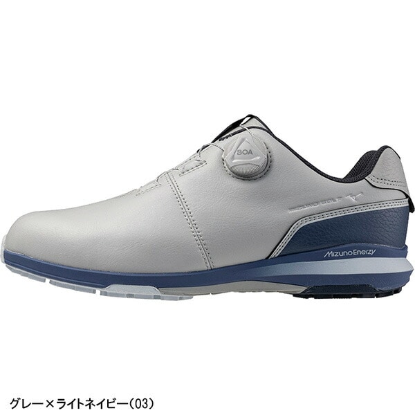 ミズノ ゴルフ ゴルフシューズ ネクスライトエナジー ボア スパイクレスシューズ NEXLITE ENERZY BOA メンズ 51GQ2450 4E相当 ダイヤル式 2024年秋冬モデル Mizuno 軽量 防水 幅広