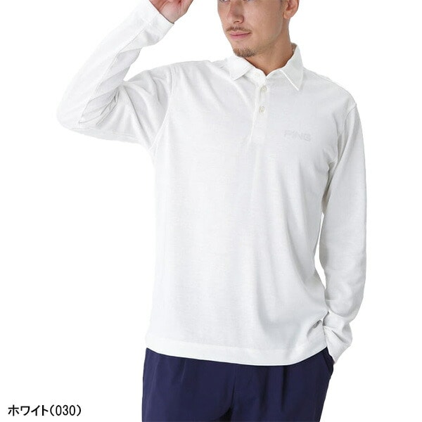 ピン ゴルフ 長袖 ポロシャツ 引き揃え天竺ドライミックス長袖ポロシャツ NATIVE メンズ 621-5261800 ゴルフウェア アパレル PING GOLF 2025年秋冬モデル 秋冬ウェア