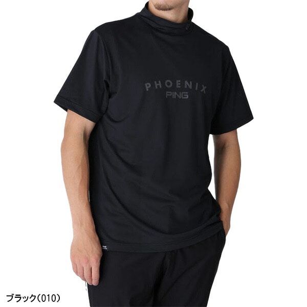 ピン ゴルフ 半袖 ハイネックシャツ メッシュジャカード メンズ PERFORMANCE 621-5267801 ゴルフウェア アパレル PING GOLF 2025年秋冬モデル 秋冬ウェア